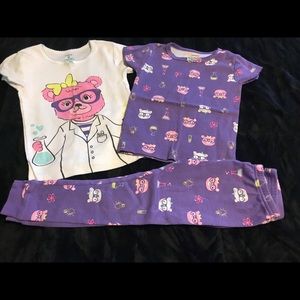 Girls 3T carters 3 piece pajama set